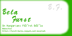 bela furst business card